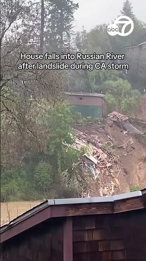 House falls into Russian River after landslide during CA storm