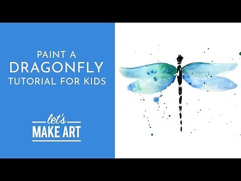 Dragonfly - Watercolor Tutorial for Kids with Sarah Cray