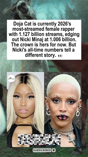 Doja Cat Passes Nicki Minaj as 2026's Most-Streamed Female Rapper 😳📊 #shorts #foryou
