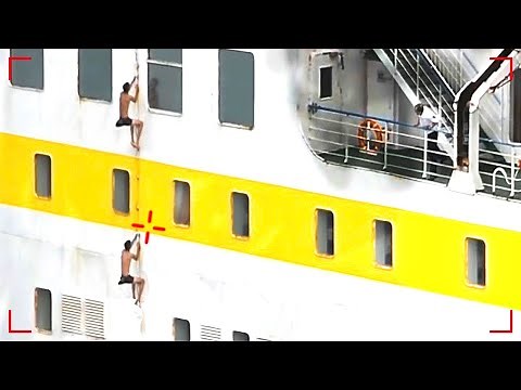 Somali Pirates Trying to Climb On Wrong Ship Board Compilation