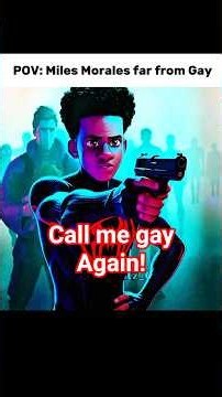Miles Morales confronts the gay Lord 😂😂#spidermanbeyondthespiderverse #milesmorales #shorts