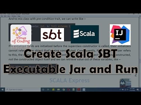 TOC - SCALA Express | How to create Scala Sbt project Jar file in IntelliJ and Run
