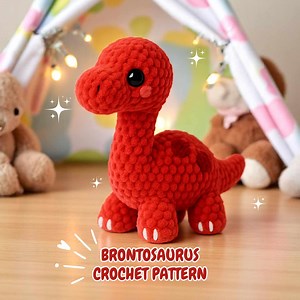 Brontosaurus Crochet Pattern, Cute Dino Crochet Pattern, Crochet Pdf Pattern in English - Etsy