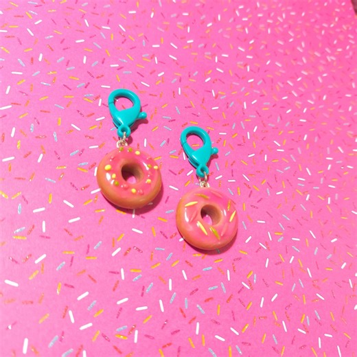 Kawaii Polymer Clay Donut Keychain | Mini Cake Donut | Adorable Handmade Accessory - Etsy