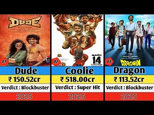 TAMIL ALL MOVIES LIST 2025 Tamil Hit & Flop all Movies 2025 ❤️🔥#dude #cooli #dragon #maaman