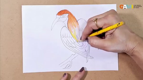 Pencil Coloring a Bird | Easy Step-by-Step Beginner Friendly Tutorial for Kids