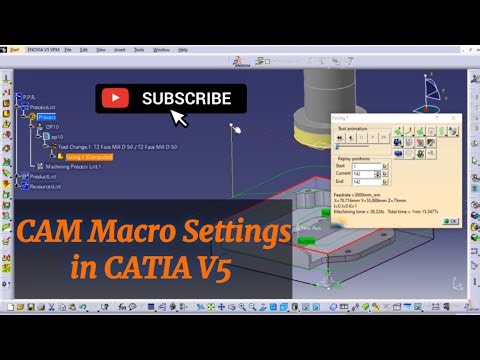 CAM Macro Settings in CATIA V5/CAD CAM/CATIA V5/Tutorial videos/CATIA CAM/3d experience/CNC CAM Tech