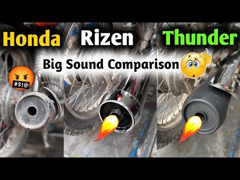 Honda vs Rizen Thunder Exhaust Sound Comparison 🔥 Chrome vs Matte Black | Which Sounds Better?