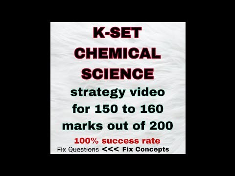 K-SET Chemical science Exam Strategies | How to clear in 30 days | K-SET Chemical science concepts|