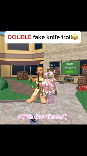 Fake knife troll in mm2(collab with ‪@topiimm2‬)