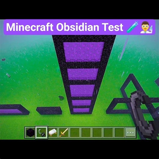 Minecraft Obsidian Test 🧪👨‍🔬 #minecraft #shorts #obsidian
