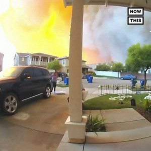 116K views · 7.1K reactions | Watch the terrifying moment this family was forced to evacuate as the Tick Fire approached their house in Santa Clarita, California | NowThis | Facebook