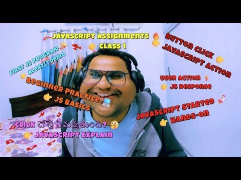 JavaScript Assignments 🔥 | First Program & Button Click #javascript #easytoupgrade| CLASS 1