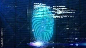 Blue and red DNA fingerprint