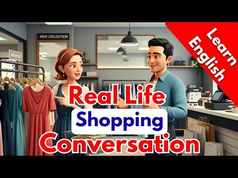 Clothes shopping conversation in English | Easy English Speaking Practice for Beginners