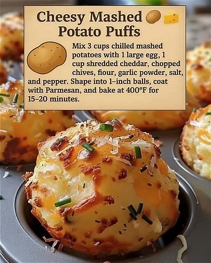 “Fluffy, cheesy, crispy perfection… this is comfort food at its finest and I’m obsessed! 🥔🧀💛” Full recipe 👇 💬 | Delish Recipes