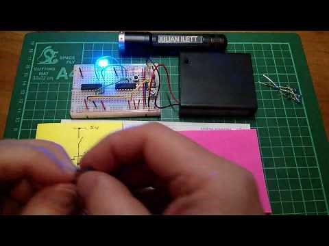 74HC595 Shift Register with 74HC86 XOR Gates
