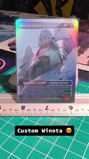 Thought this art fit Winota really well so I had to make it. Thoughts? #mtg #mtgtiktok #mtgcommander #proxy #custom #mtgcommunity #mtgedh #magicthegathering #humans #winota #mtgfam