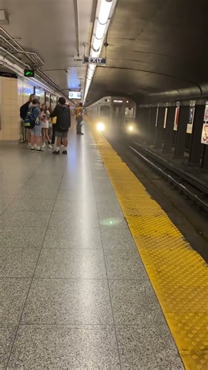 TTC Bombardier T1 5060 arrives at Greenwood Station towards Kipling #ttc #subway