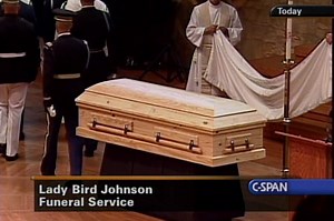 Lady Bird Johnson Funeral Service