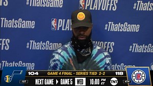 Marcus Morris speaks postgame following LAC's Game 4 victory against the Utah Jazz. Series tied 2-2... Game 5: Wednesday at 10pm/et on TNT. | NBA
