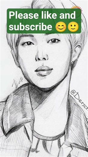 cute BTS member 😊 kim~Namjoon🫣✨drawing of RM😊sketch for beginners 🙂#kpop🤗🙃 #btsviral💥 #shorts