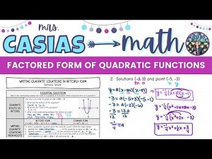 Writing Quadratic Equations from Roots Solutions - Factored Form | Algebra 1 Lesson