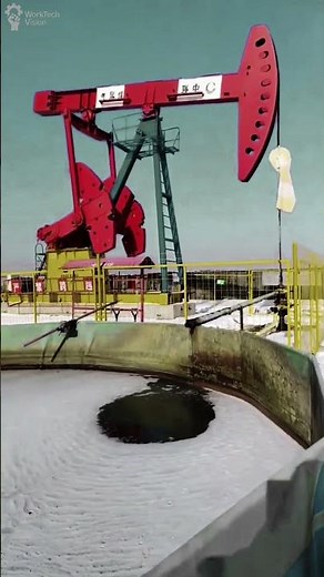 Oil Extraction Process Using Beam Pump at Wellhead