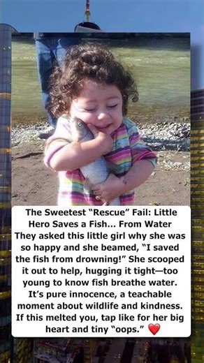 The Sweetest “Rescue” Fail: Little Hero Saves a Fish… From Water