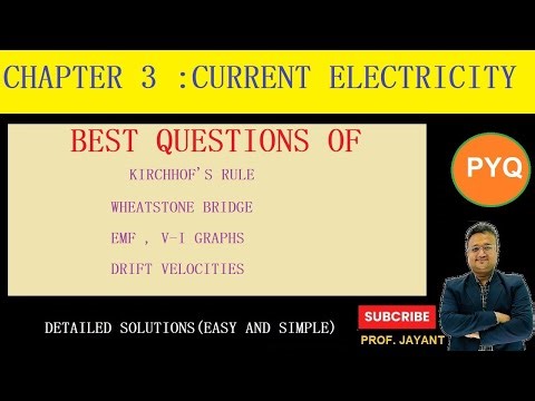 TOP Question of Current Electricity || Chapter 3 || PYQ #12thphysics