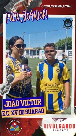 🎙️⚽ Player Talk: We spoke with João Victor, a player from the XV do Suarão U-11 team.