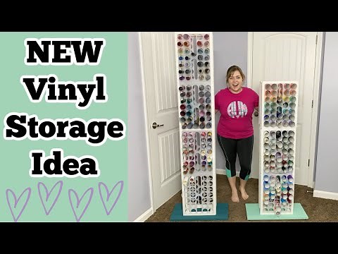 DIY Alex Craft Vinyl Storage Organizer | How to Store Rolls of Heat Transfer Vinyl