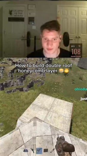 Vincent🧟‍♂️🩶 on Instagram: "How to build roof honeycomb comb in Rust 🥞🍯 #rust #rustbuilding #rustbase #rustduo #rustsolo"