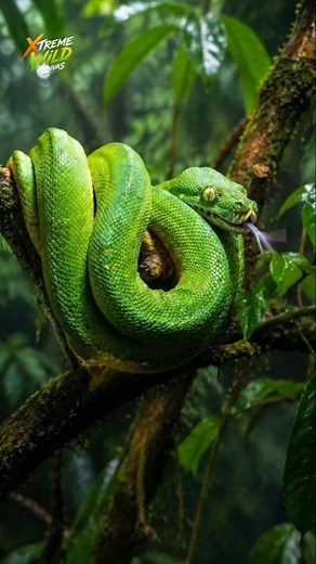 Green Tree Python – Nature’s Most Beautiful Snake 🐍🌿