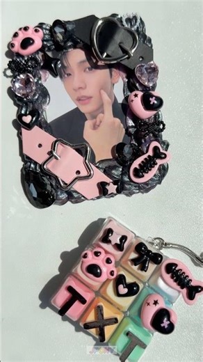 An epic combination born! TXT Soobin Cheek Poking Photocard Toploader Deco X Keycap Keyring 🐾🩷 #t...