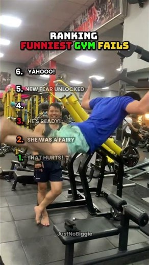 Ranking the Funniest Gym Fails That Made Us Laugh Out Loud! 😂 #shorts #gymfails #funny