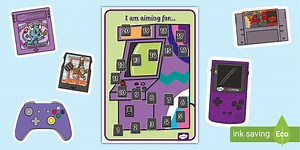 Editable Video Game Reward Chart