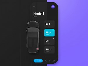 Tesla mobile app ui tutorial