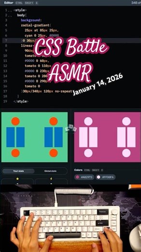 CSS Battle | Simple Shape Today January 14, 2026 #cssbattle #shorts