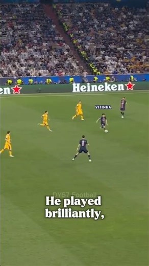Vitinha’s Brilliant Performance Leads PSG to Glory in the Champions League Final👑 #shorts