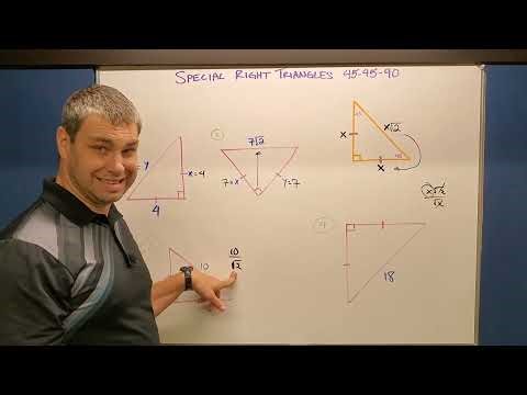 45 45 90 Right Triangles - Easy Way to Solve ALL Problems