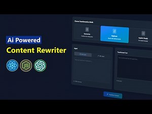 Build an AI Content Rewriter App in React and Node JS