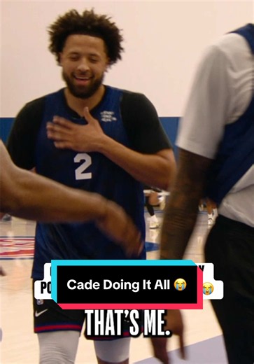 “I went from the four, to the wing, to the point… that’s me!” 😆 Cade Cunningham showing off his do-it-all mentality and leadership at @Detroit Pistons practice 🙌 #NBA #basketball #DetroitPistons #CadeCunningham #Pistons