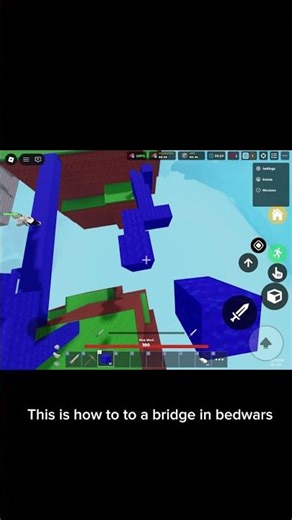How to do bridge in bedwars.#bedwars