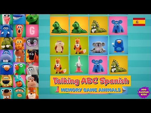 Talking ABC spanish Memory game animals and song|Boopanpankids