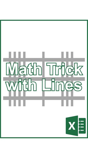 CheatSheets on Instagram: "Did you know this math trick using lines? ❤️ and follow for daily tips! 🗂️ Save this post for future reference! 👯 Share this with a friend! 🎯 Follow us on Instagram, YouTube, TikTok, and more / links in bio check us out 😎 #cheatsheets #excel #exceltips #googlesheets #tutorial"