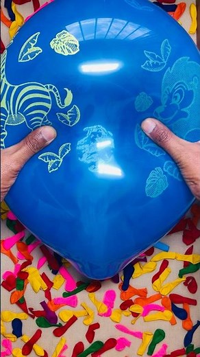Big Blue Balloon Rub & Slow Motion Pop 🎥🌀 #balloonpop