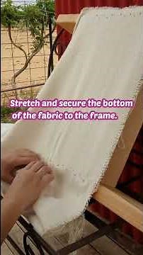 How to stretch monk's cloth over a rug tufting frame
