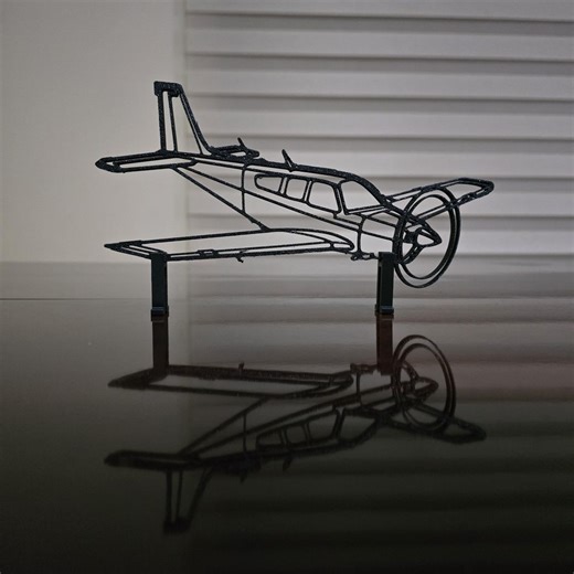 Beechcraft Bonanza F33C Airplane Silhouette, 3D Printed Desk Decor - Etsy UK