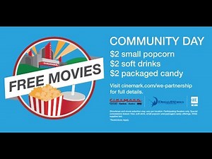 Cinemark Community Day is on 8/20/16!
